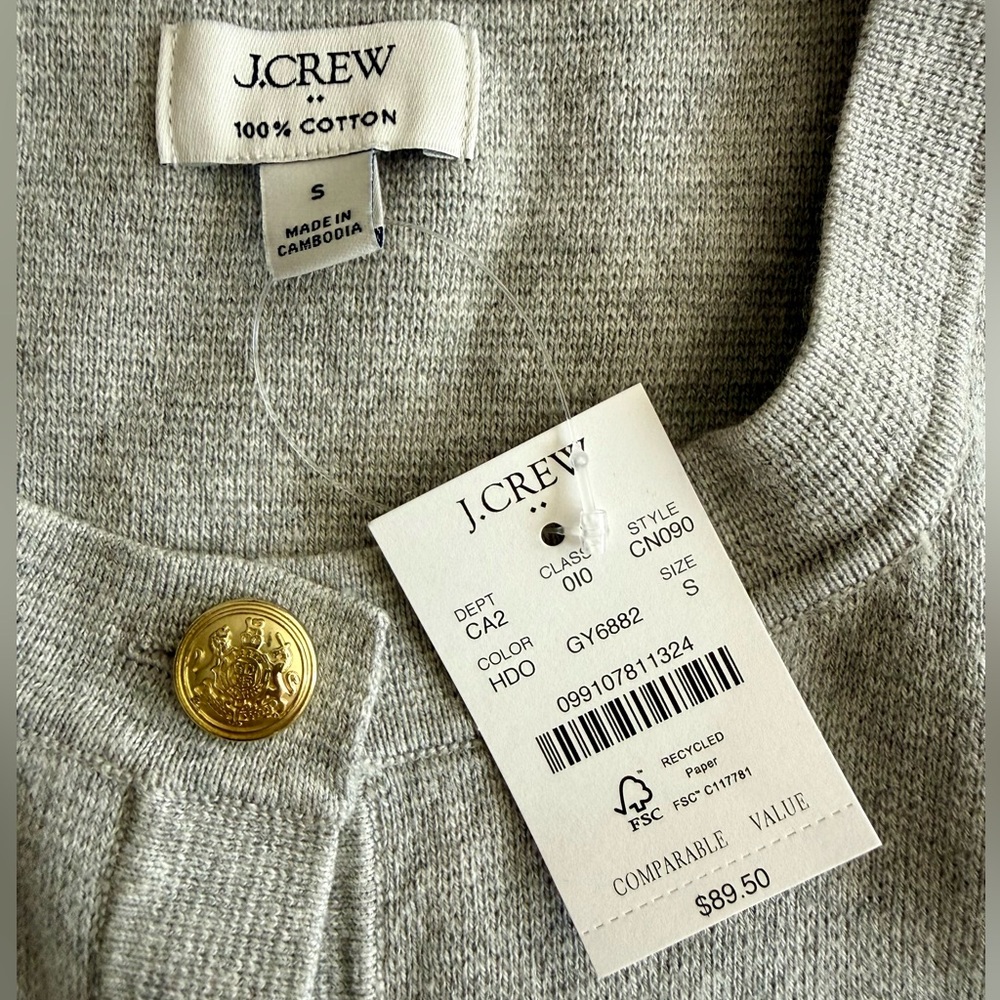 NWT J Crew Factory Cotton Sweater Vest - Picture 3 of 3